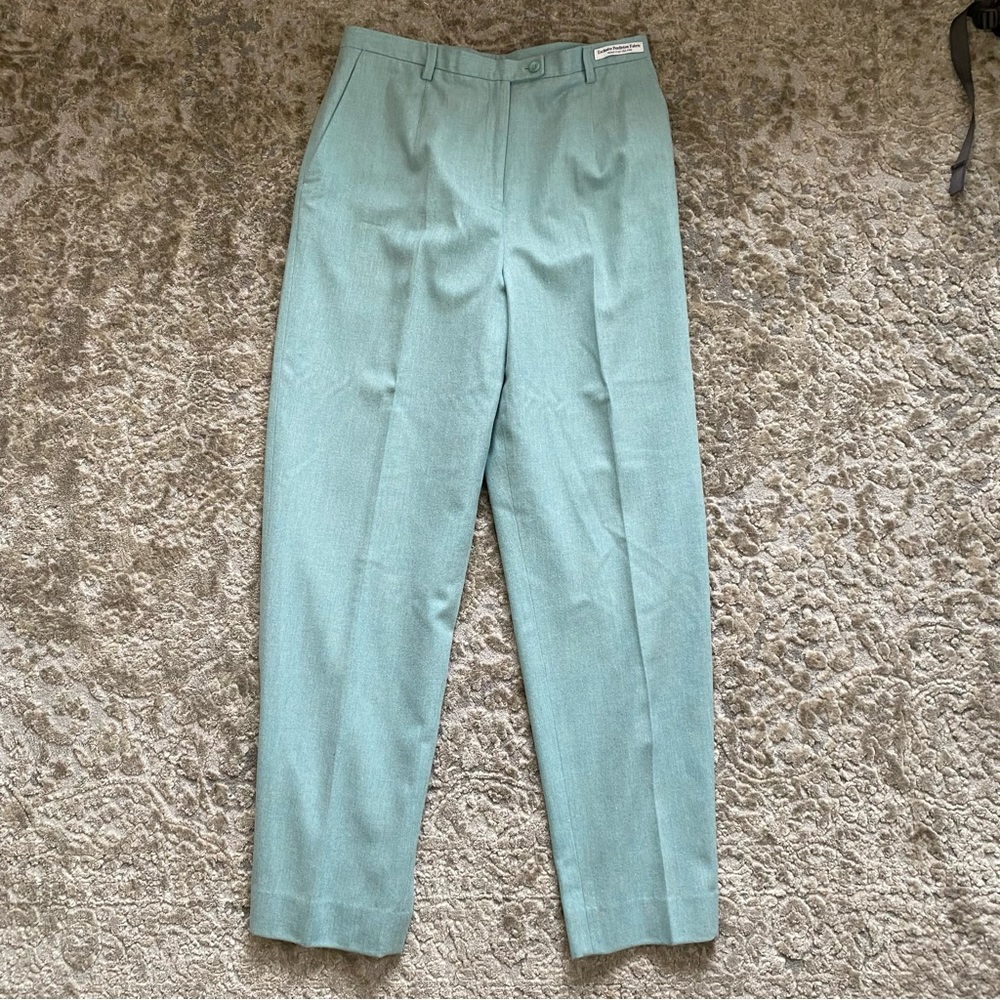 NWOT Pendleton 100% Virgin Wool Pastel Blue Trousers Size 12